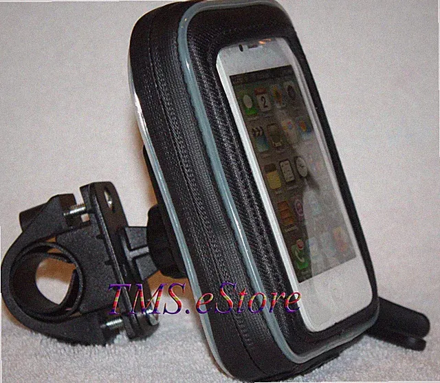 Bicycle/Motorcycle Handlebar Mount with Dust Resistant Case for Cell Smart Phone