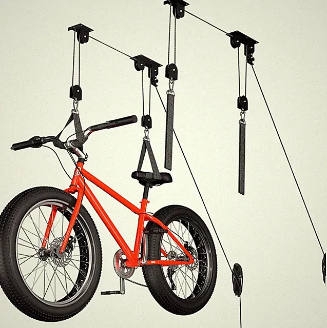 Heavy Duty Bike Hoist - 2 Pack Ceiling Lift for Garage Storage, 85 lbs Capacity