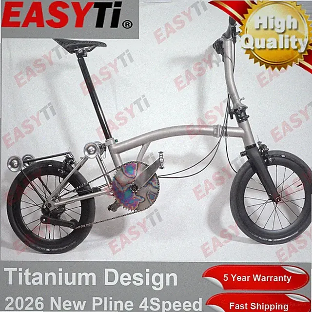 Official EasyTi &TainiumDX Ti Folding bike New Pline bike 4Speed 8.9kg