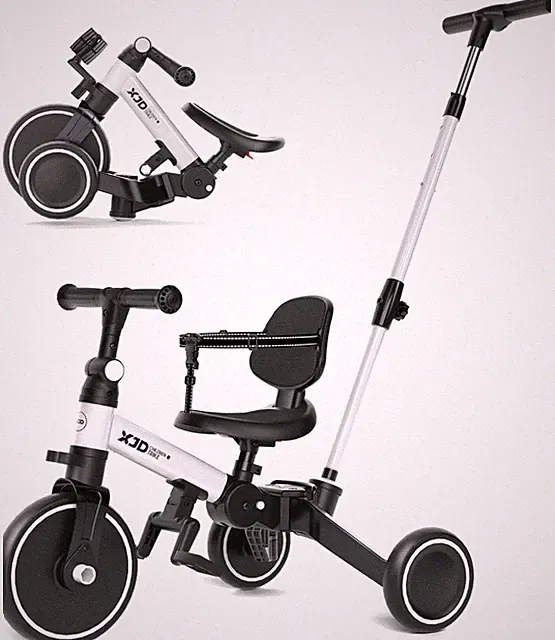 Toddler Bike, 6 in 1 Folding Toddler Tricycle for 1-4 Year Old with Parental Con