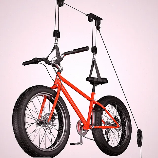 TRUSOON Bike Hoist, Heavy Duty Ebike Lift Pulley System for Garage Ceiling Ov...