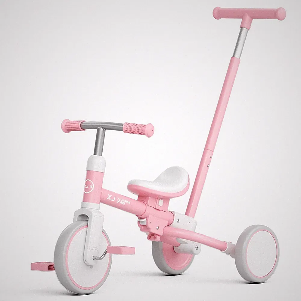 XJD 7 in 1 Toddler Tricycle with Push Handle for 1-3 Years Old Kids,Balance Bike