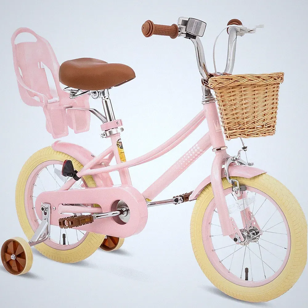 XJD Girls Bicycle for Toddlers and Kids, Adjustable Seat and Stem, Coaster