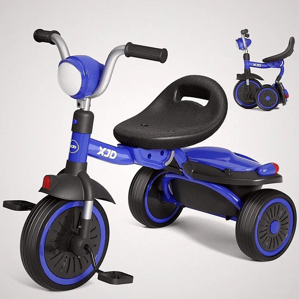 XJD Toddler Tricycle, Foldable Toddler Bike with Pedals, Tricycle for 2-5 Yea...